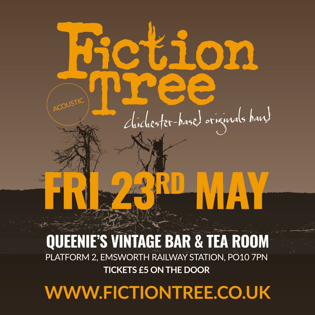 Fiction Tree live on Friday 23rd May at Queenie's Vintage Bar & Tea Room